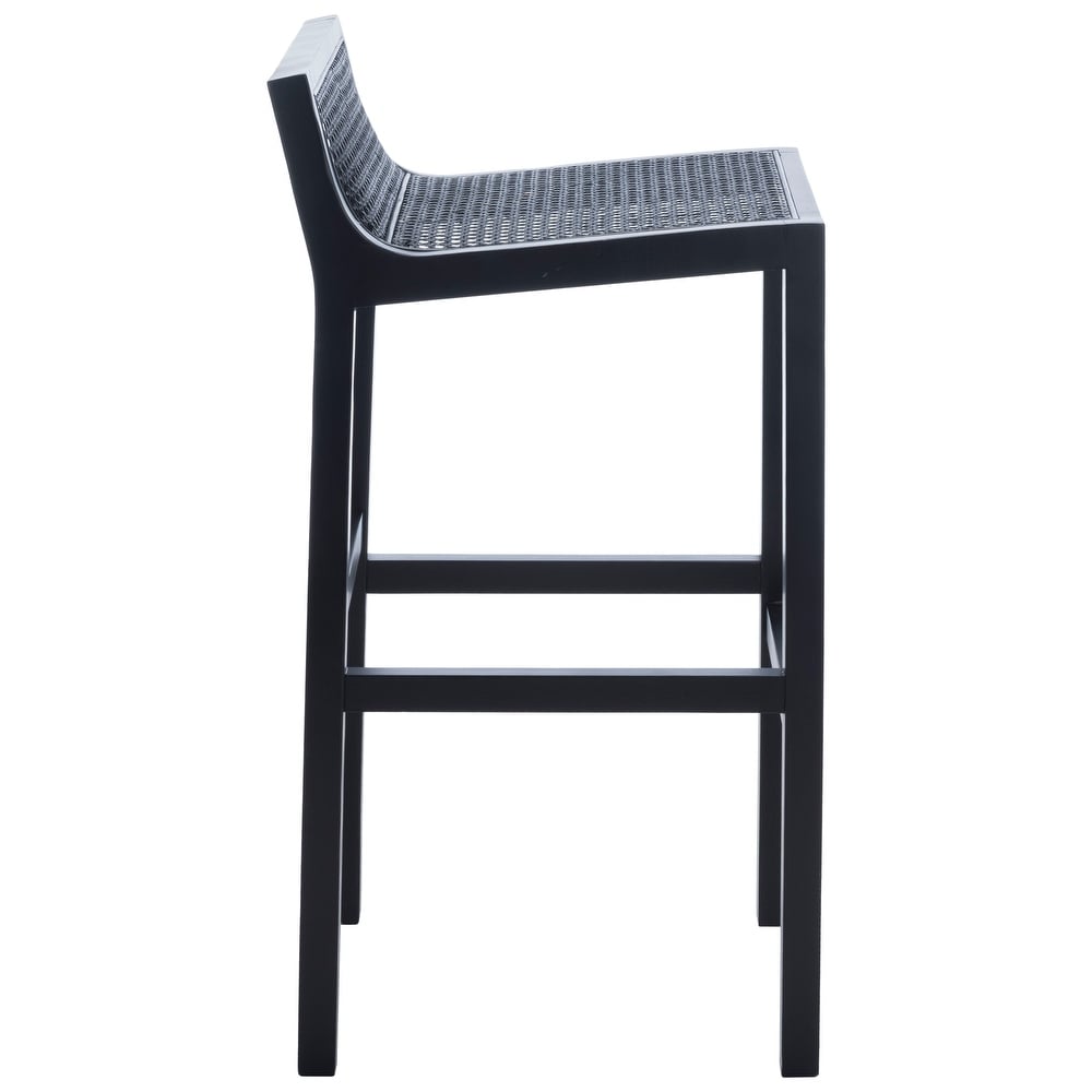 SAFAVIEH Saito Low Back Cane Bar Stool   16\