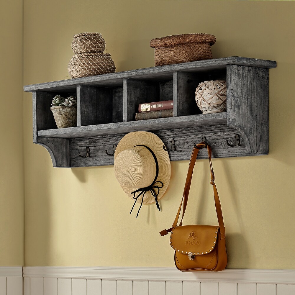 Carbon Loft Lawrence Entryway Coat Hook with Storage Cubbies