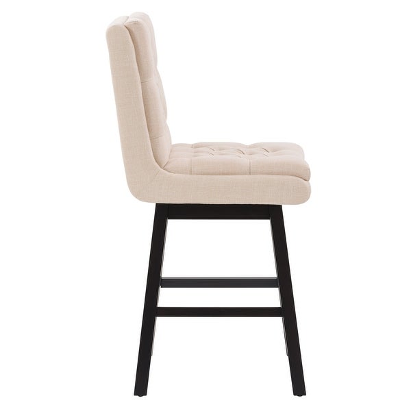 CorLiving Boston Tufted Fabric Barstool， Set of 2