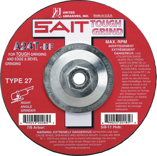 SAIT 20175 Type 27 1/4  Grinding Metal  ds 5 x 1/...