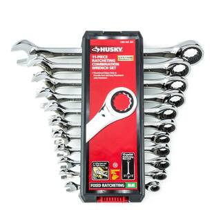 Husky Ratcheting Metric Combination Wrench Set (11-Piece) HRW11PCMM