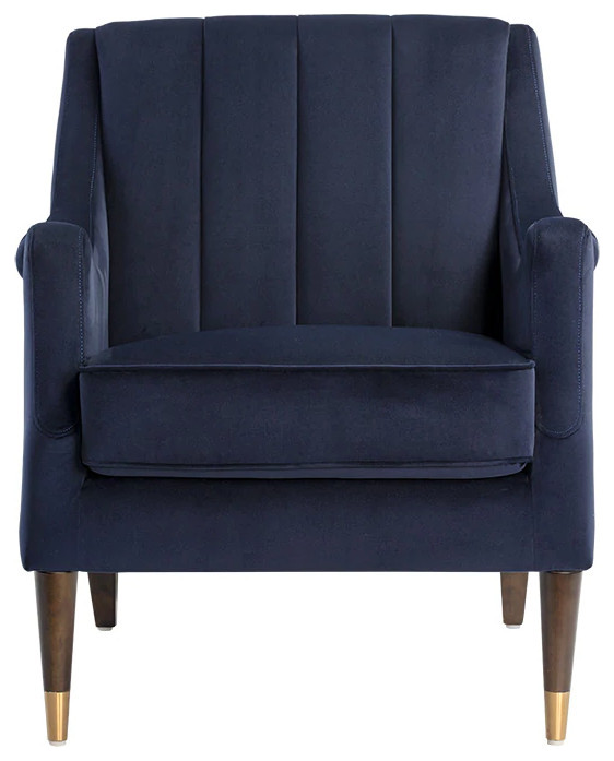 Teddington Lounge Chair Abbington Navy   Midcentury   Armchairs And Accent Chairs   by Rustic Home Furniture Deco  Houzz