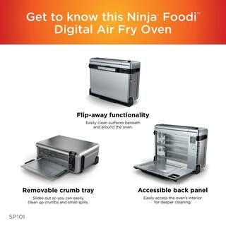 NINJA Stainless Steel Foodi Digital Air Fry Oven Convection Oven Toaster Air Fryer Flip-Away for Storage (SP101) SP101