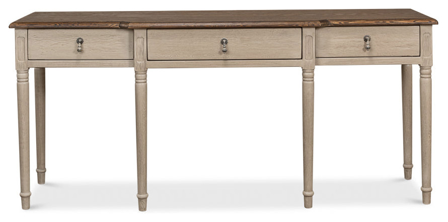 Asher Console Table With Drawers Reclaimed Wood   Transitional   Console Tables   by Sideboards and Things  Houzz