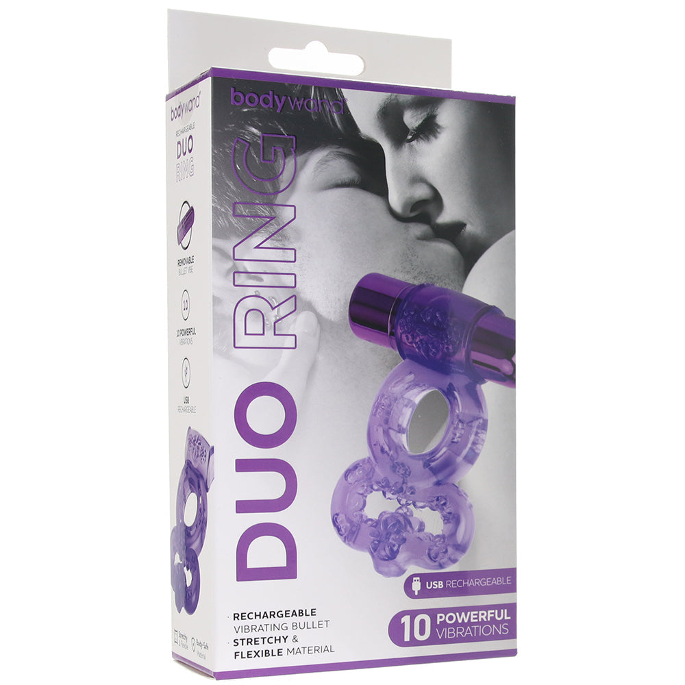 BodyWand Rechargeable Duo Textured Ring in Purple