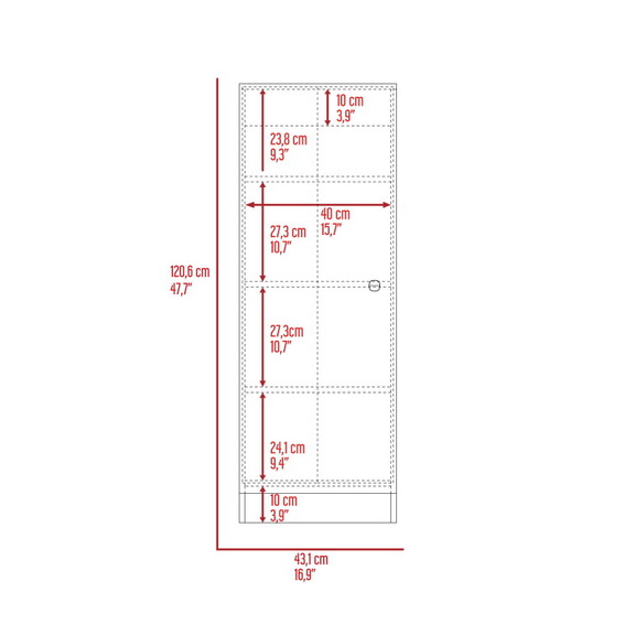 Richmond Rectangle Pantry Cabinet Black Wengue B06...