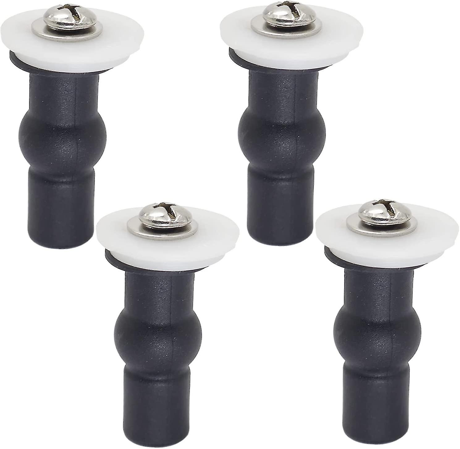 Universal Toilet Seat Hinges Screws， Replacement Bolts Expanding Rubber Top Nuts Screw， Fit For Fixings Fix Blind Hole Fittings(8pcs)