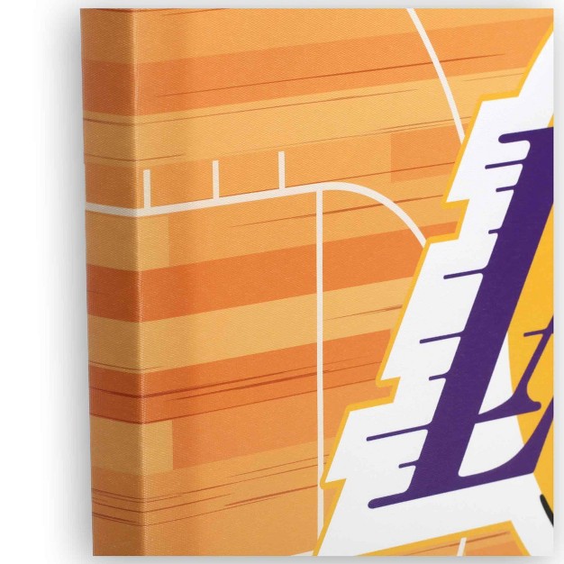 Nba Los Angeles Lakers Court Canvas Wall Sign