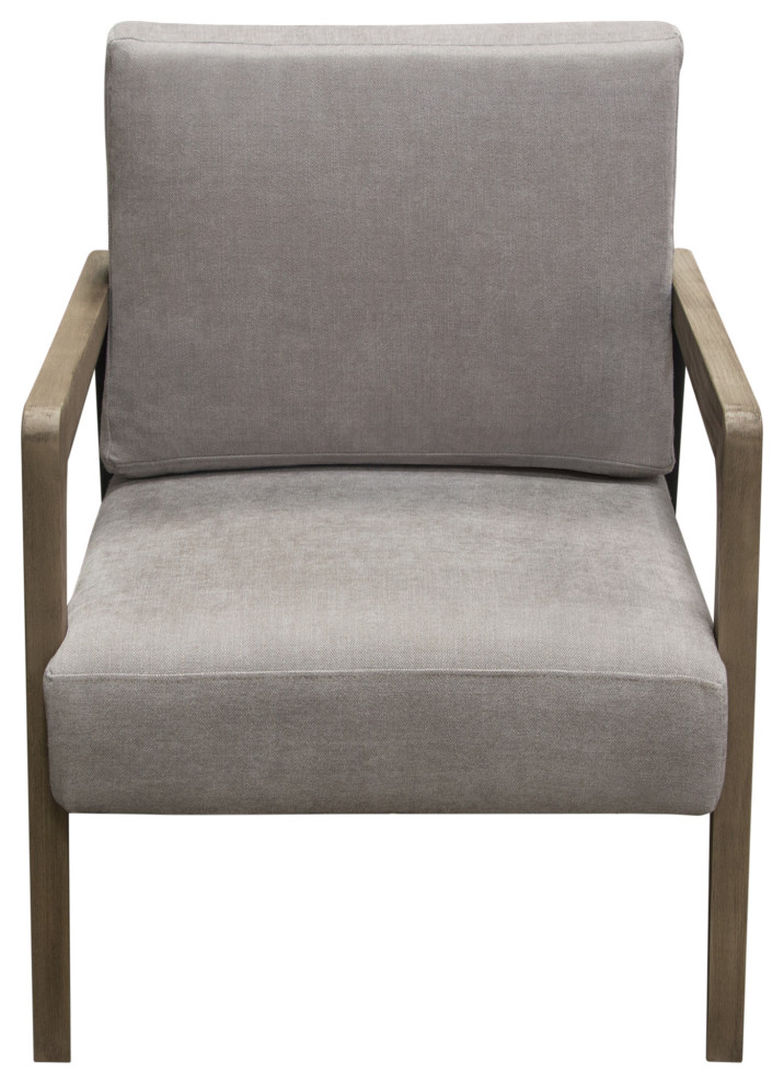 Blair Modern Grey Fabric Wood Arm Accent Chair For Living Room   Transitional   Armchairs And Accent Chairs   by Sideboards and Things  Houzz