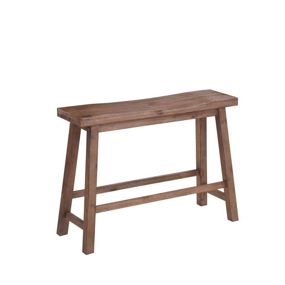 Boraam 47.25 in. Sonoma Pub Table with 1-Bench and 2-Stools in Driftwood Gray 75027