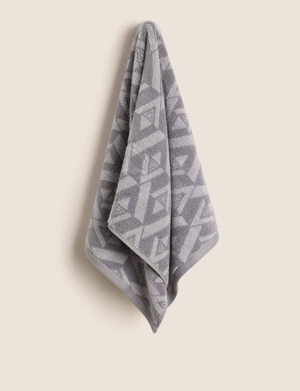 Pure Cotton Geometric Towel