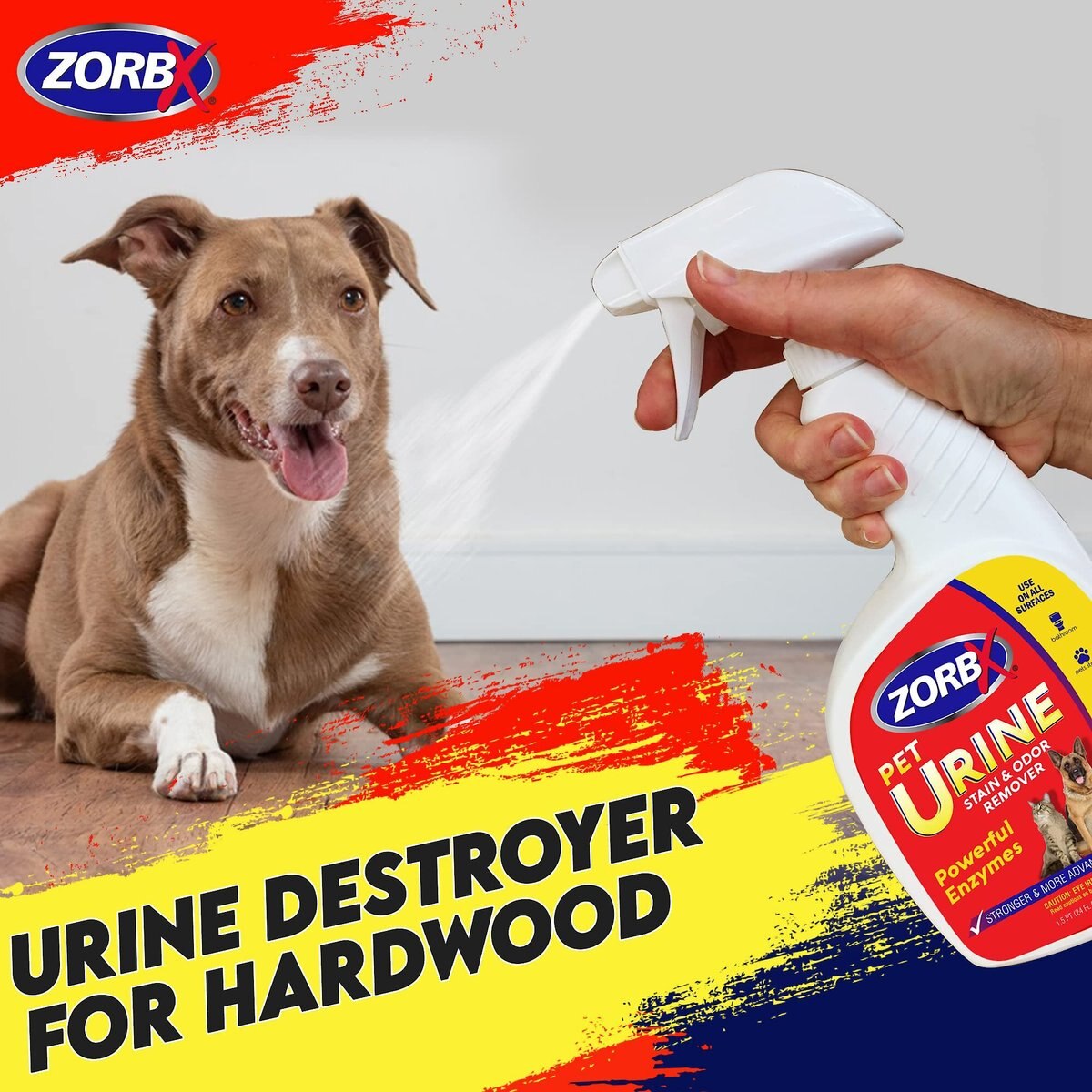 ZORBX Pet Urine Stain and Odor Remover， 24-oz bottle