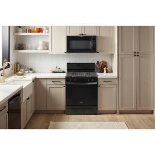 Whirlpool 30 in. 4-Burner Freestanding Gas Range with 2-SpeedHeat Burners in Black WFG515S0MB