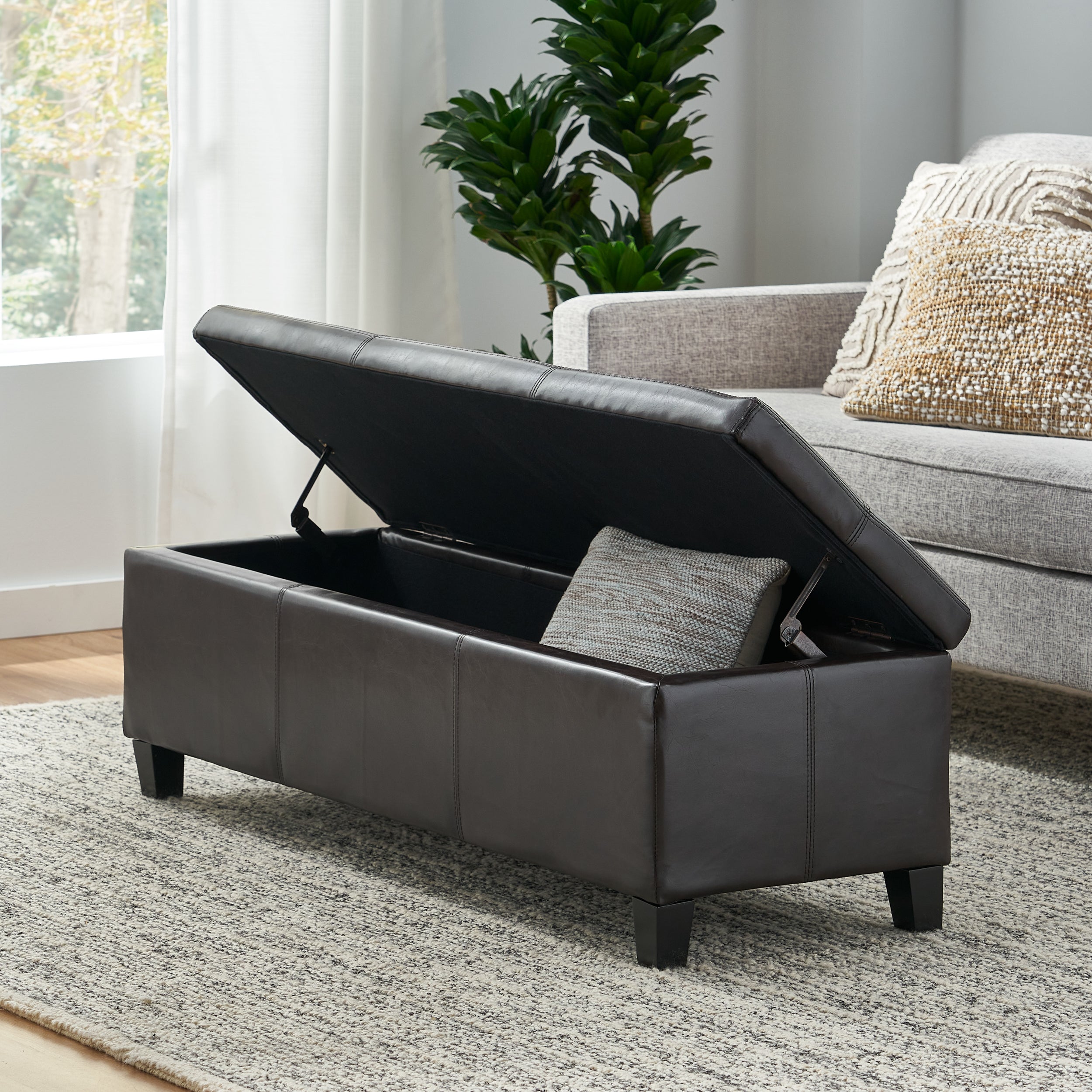 Rupert Upholstered Storage Ottoman Bench