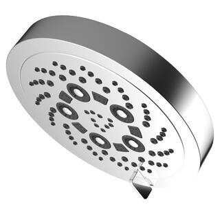 4-Spray 5.3 in. Single Wall Mount Fixed Adjustable Shower Head in Polished Chrome S-6000