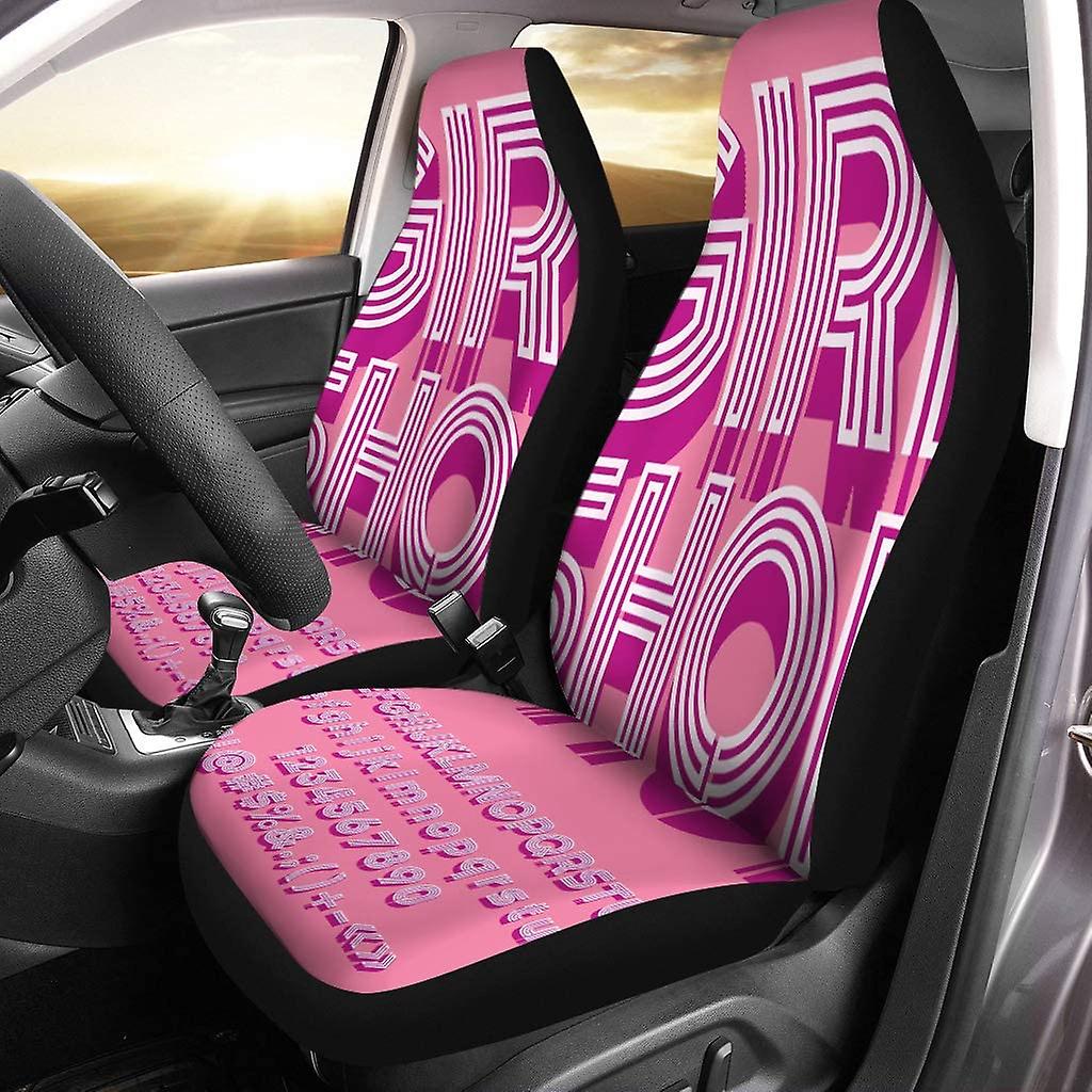 Set Of 2 Car Seat Covers Girl Show Universal Auto Front Seats Protector Fits For Car，suv Sedan，truck