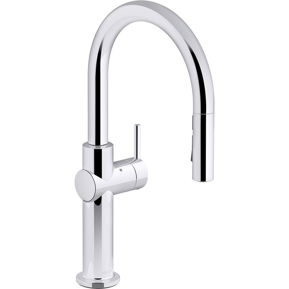 KOHLER Crue Single-Handle Touchless Pull-Down Sprayer Kitchen Faucet with Konnect in Polished Chrome K-22974-WB-CP