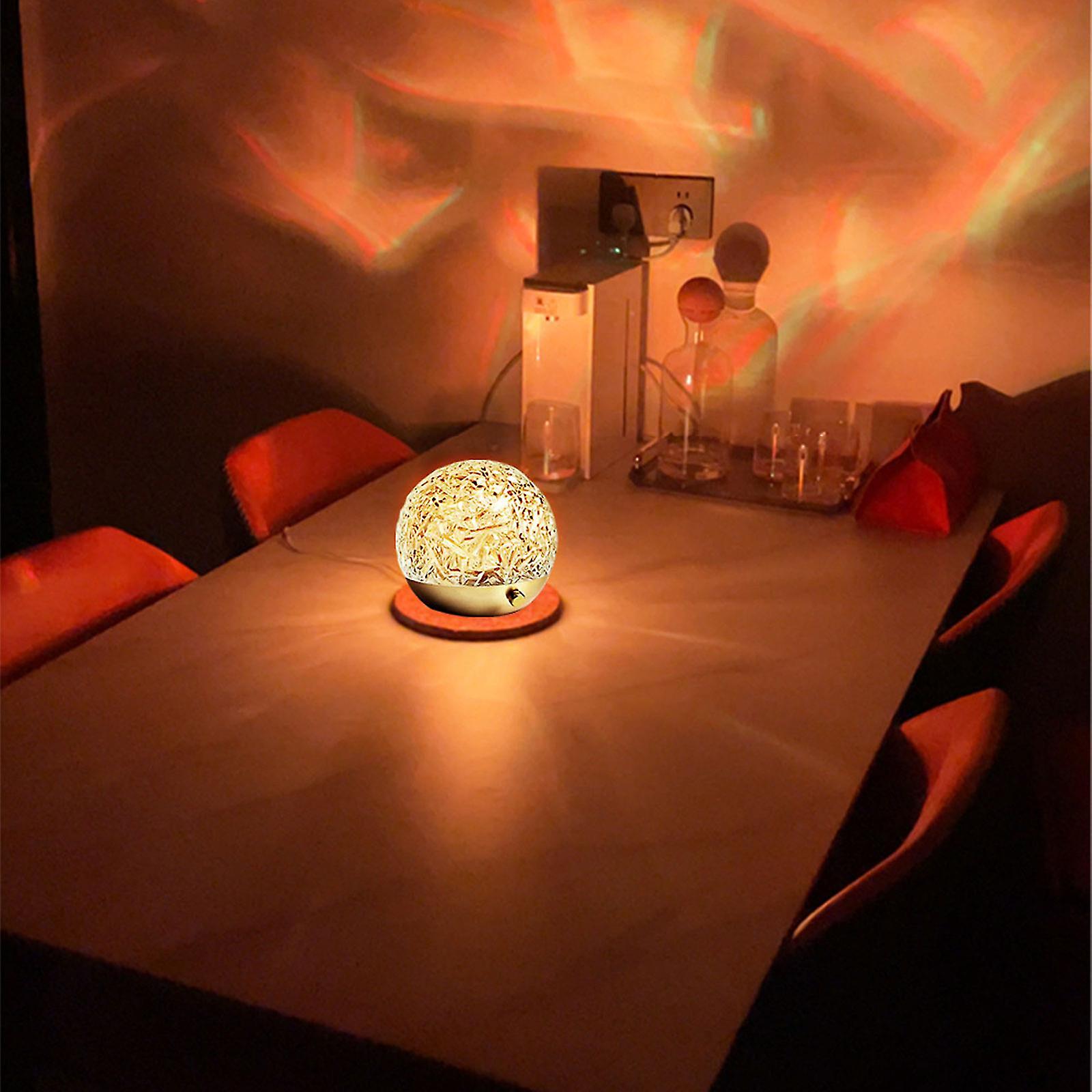 Lamps Table Lamp With Spherical Water Ripple，ins Romantic Sunset Lamp，multi-color Atmosphere Light