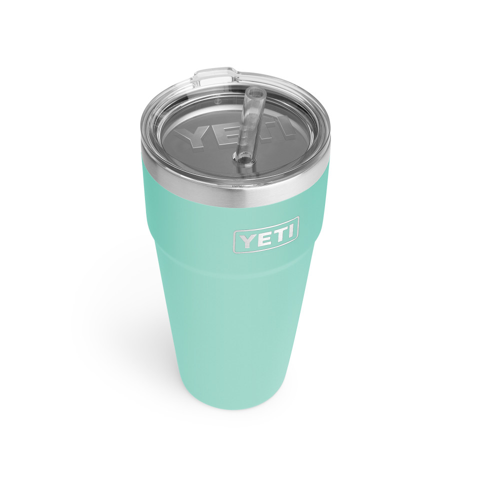 Yeti Rambler Stackable Cup with Straw Lid 26oz， Seafoam ;