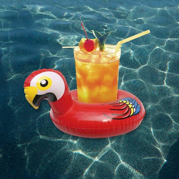 Inflatable Parrot Swimming Pool Floating Drink Holder