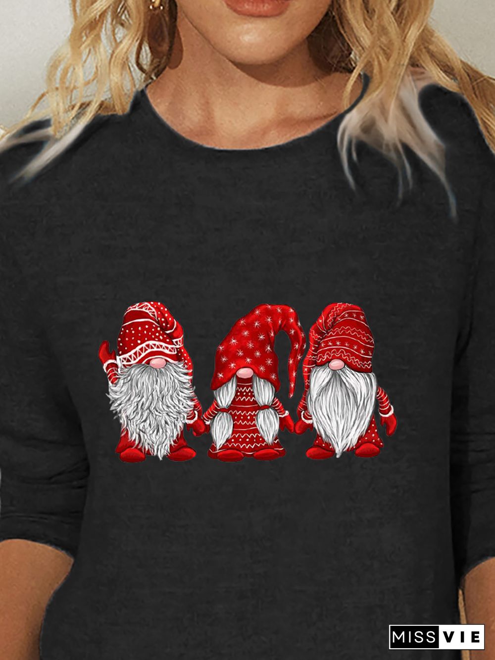 Plus size Casual Christmas T-shirt