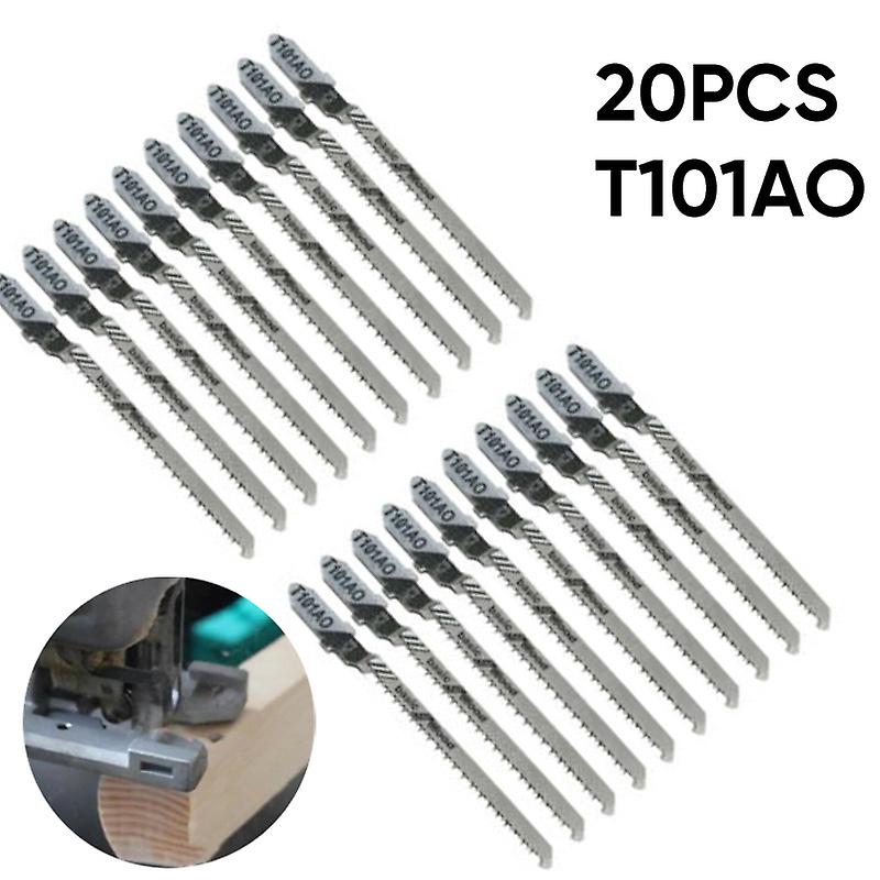 20pcs T101ao 3 Inch T-shank Jig Saw Blades High Carbon Steel Clean Curved Cutting Wood Plastic Particleboard Hcs Jigsaw Cutter