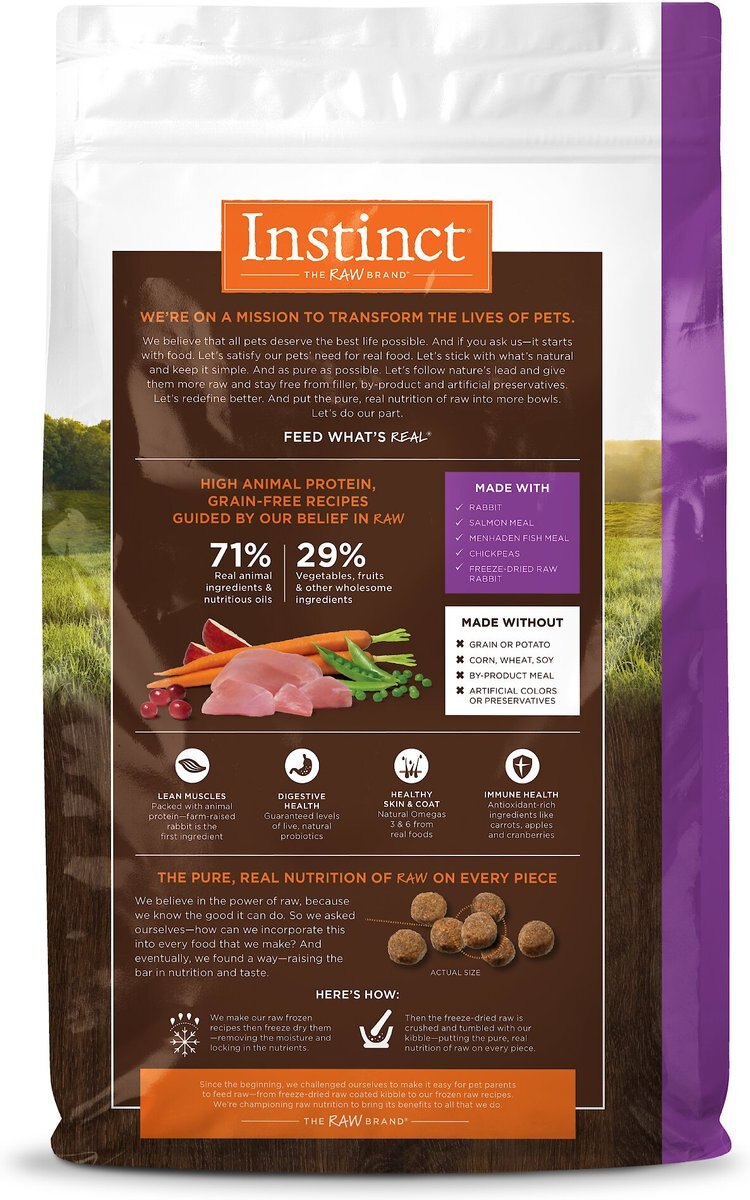 Instinct Original Grain-Free Recipe with Real Rabbit Freeze-Dried Raw Coated Dry Dog Food