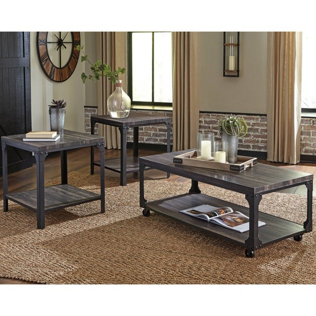 3pc Jandoree Coffee And End Table Set Brown black Signature Design By Ashley