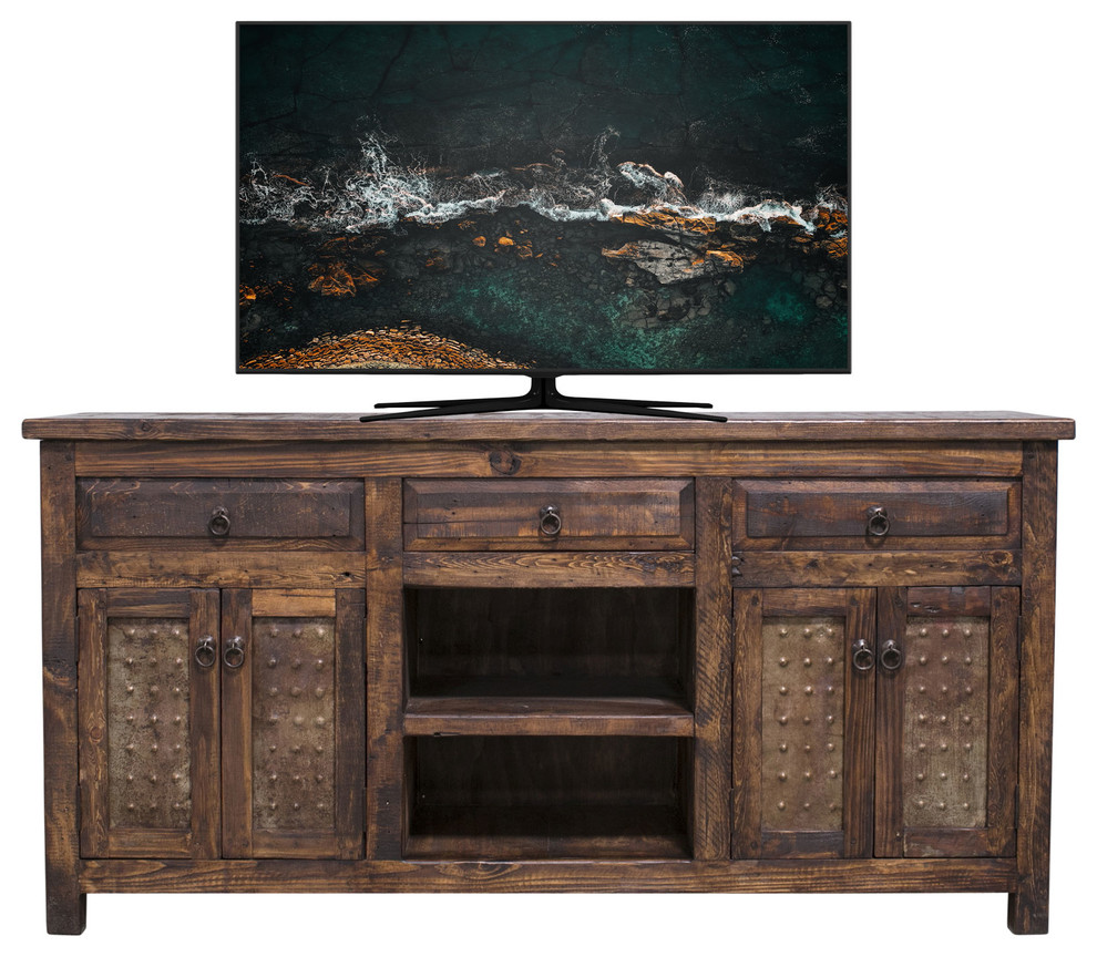 Benson Media Console   Rustic   Entertainment Centers And Tv Stands   by FoxDen Decor  Houzz