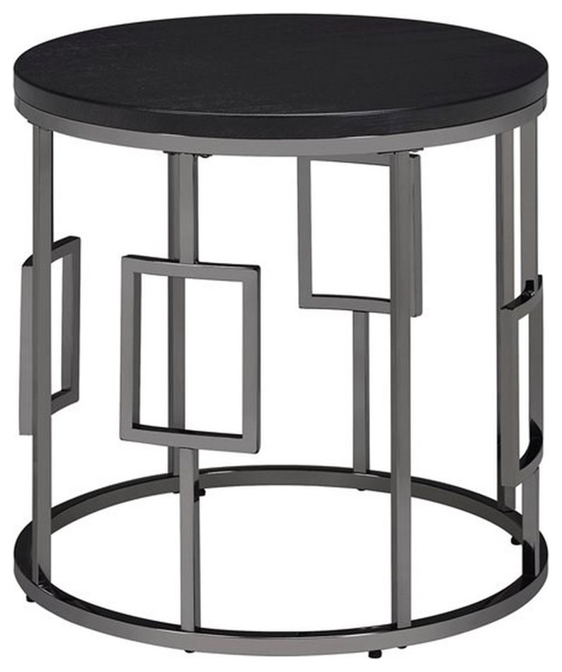 Picket House Furnishings Kendall Round End Table   Contemporary   Side Tables And End Tables   by Homesquare  Houzz