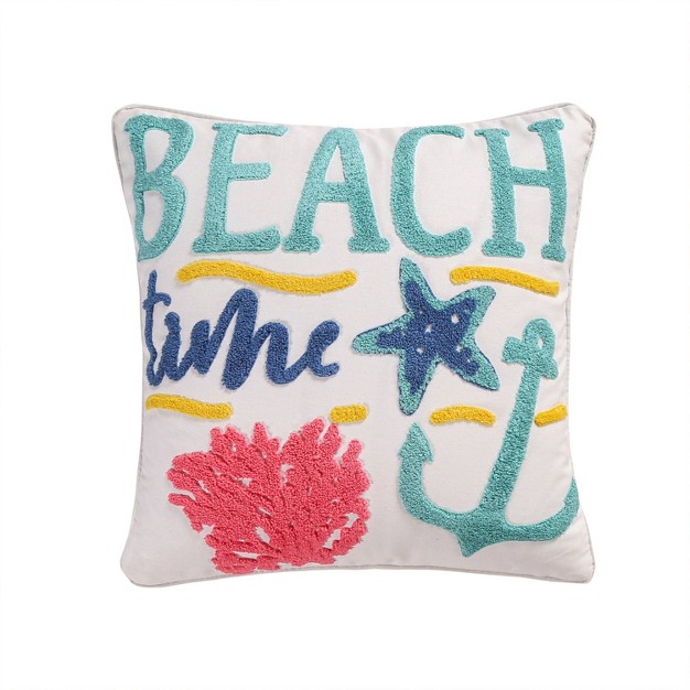 Playa Vista Beach Time Decorative Throw Pillow Blue Homthreads