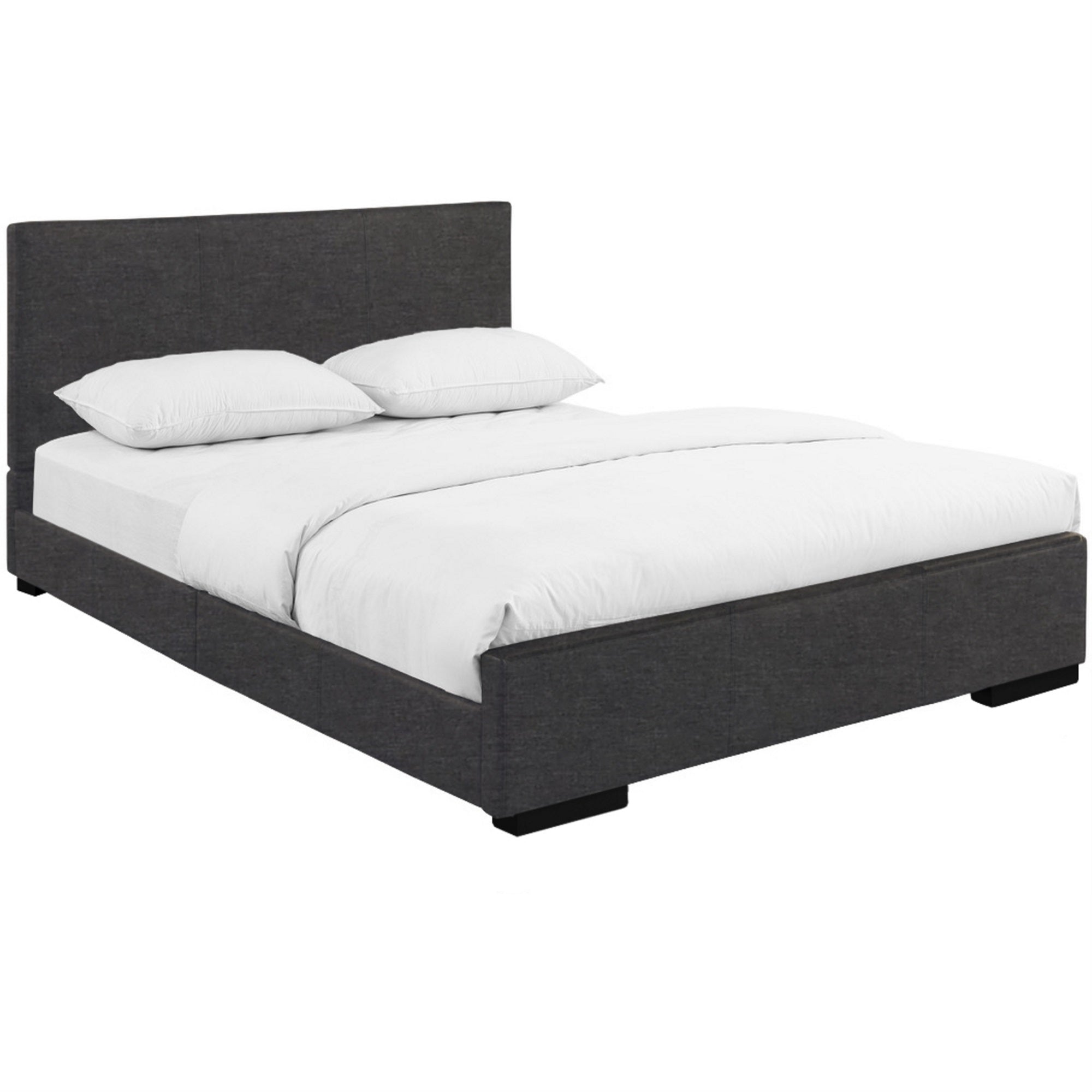 Camden Isle 86473 Hindes Upholstered Platform Bed& Grey - Twin Size