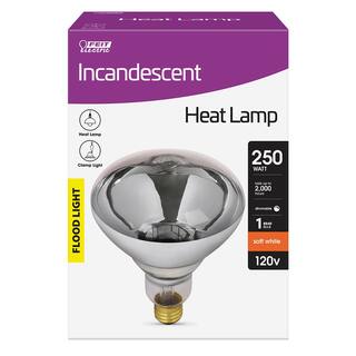 Feit Electric 250-Watt Clear BR40 Dimmable Incandescent 120-Volt Infrared Heat Lamp Light Bulb (1-Bulb) 250R401HDRP