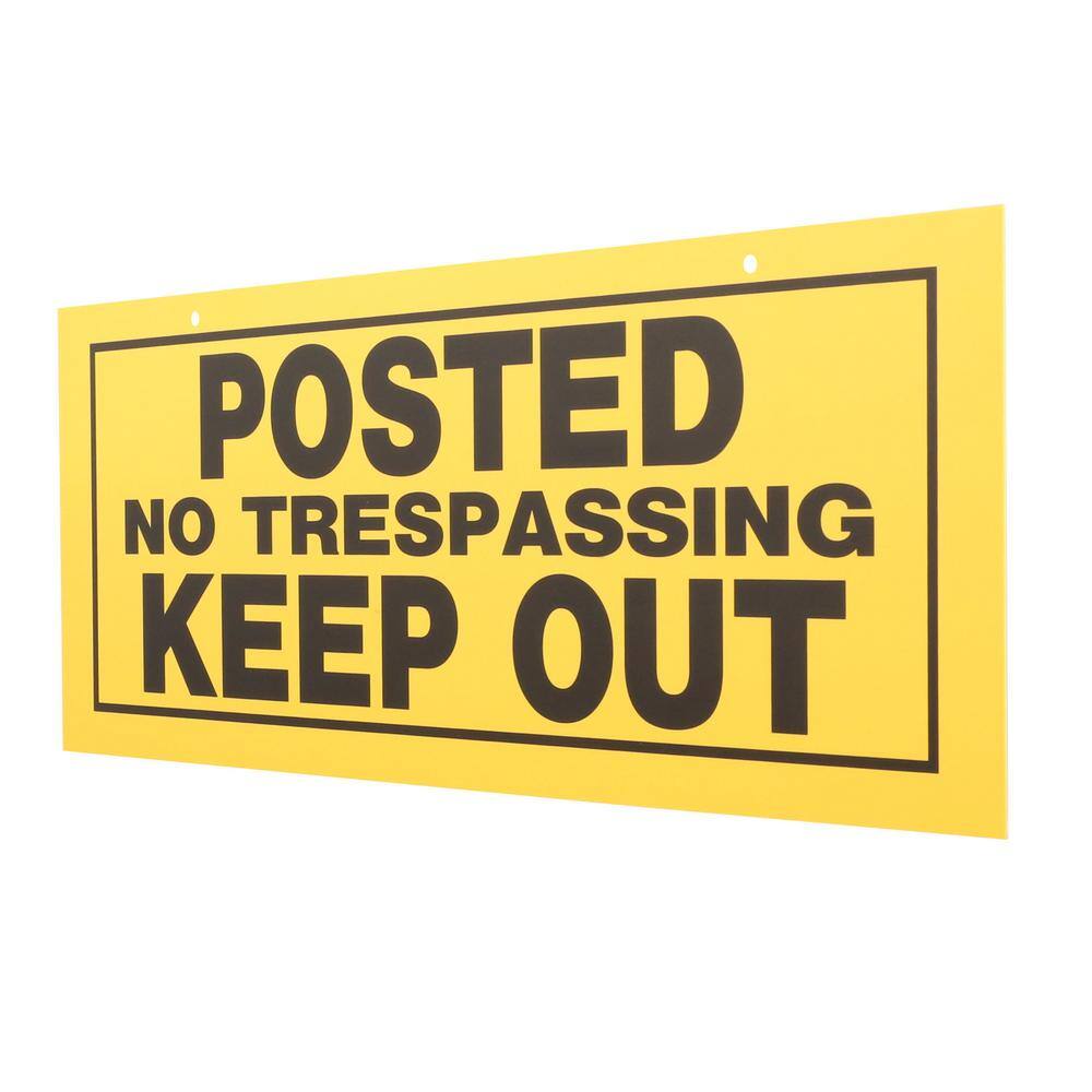 Everbilt 6 in. x 15 in. Posted No Trespassing Keep Out Sign 31564