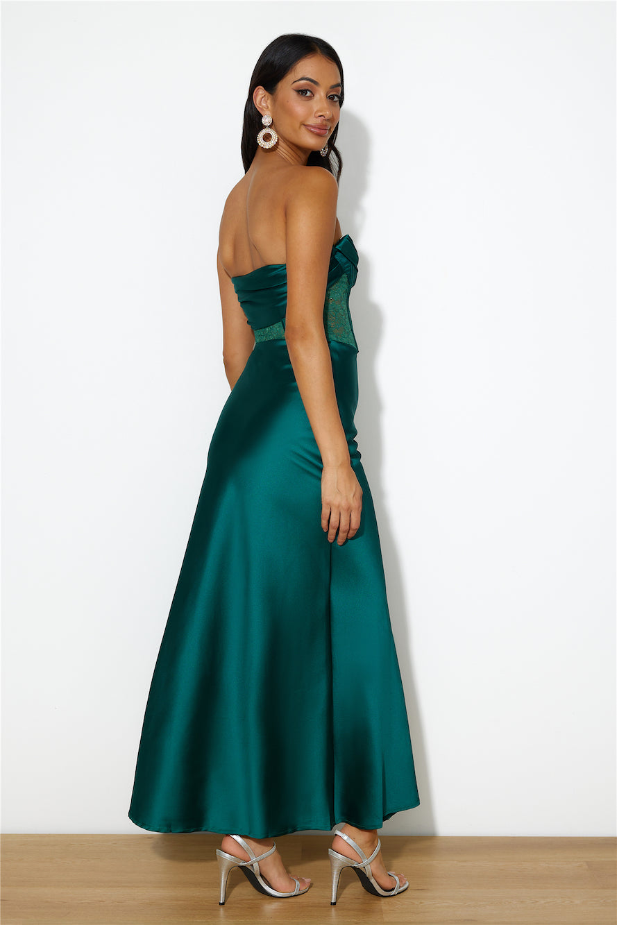 Swan Lake Maxi Dress Forest Green