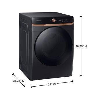  7.5 cu. ft. AI Smart Dial Gas Dryer in Brushed Black with Super Speed Dry and MultiControl DVG46BG6500V