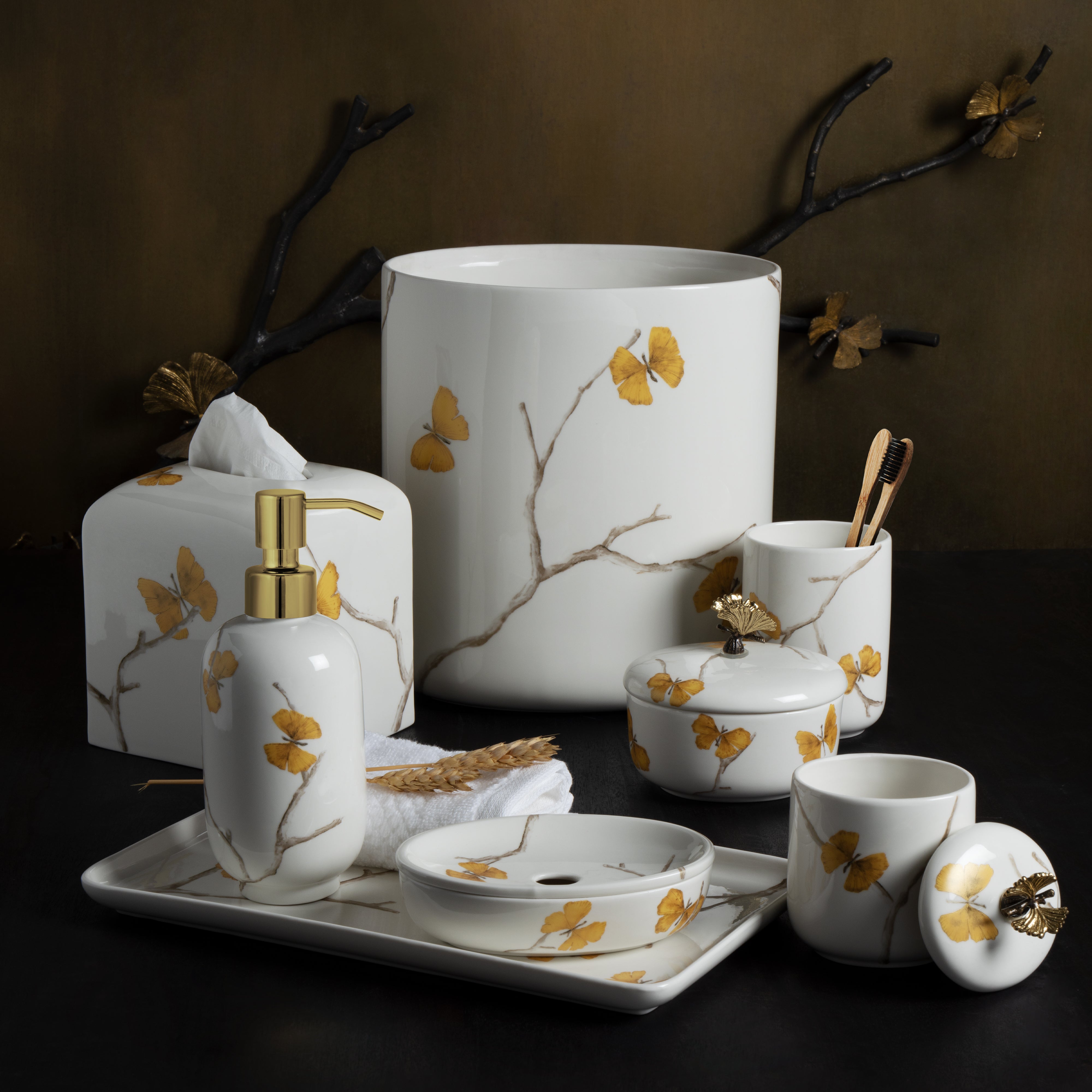 Butterfly Ginkgo Bath Collection