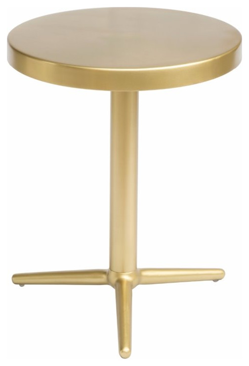 Zuo Derby Accent Table in Brass   Contemporary   Side Tables And End Tables   by Buildcom  Houzz