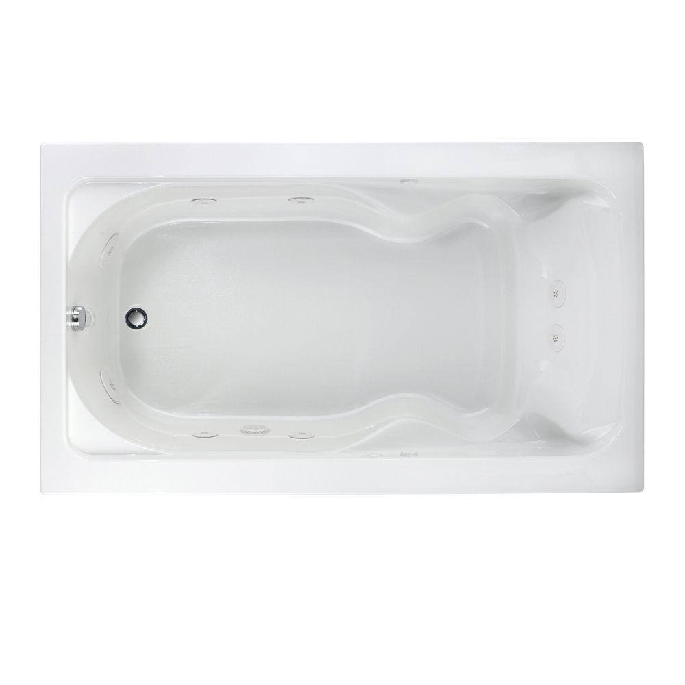 American Standard Cadet EverClean 72 in . x 42 in. Whirlpool Tub in White 2774.018WC.020