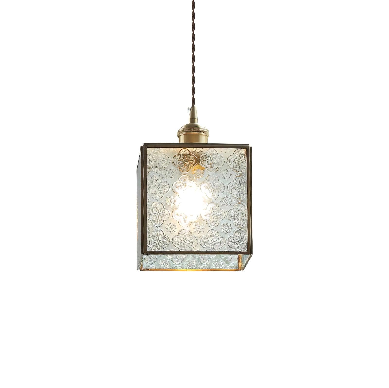 Patterned Glass Pendant Lamp