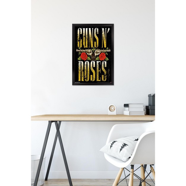 Trends International Guns N x27 Roses Stacked Logo Framed Wall Poster Prints