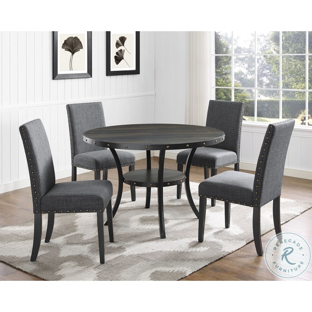 New Classic Furniture Bedford 3 Piece Round Dining Set