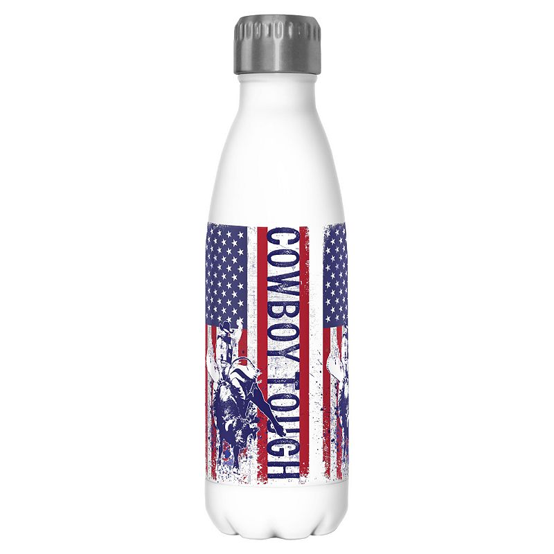 Professional Bull Riders Cowboy Tough USA Flag Background 17-oz. Stainless Steel Bottle