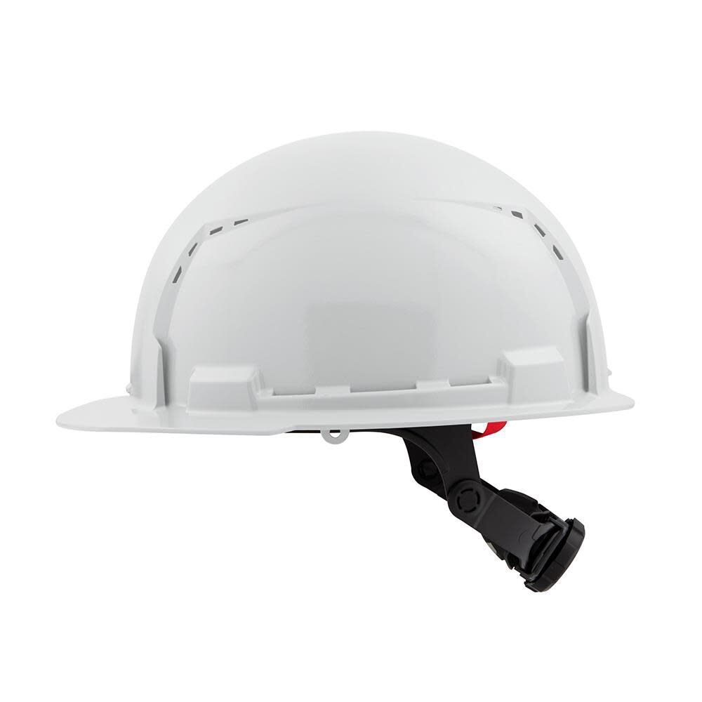 Milwaukee White Front Brim Vented Hard Hat with 6pt Ratcheting Suspension Type 1 Class C 48-73-1220 from Milwaukee