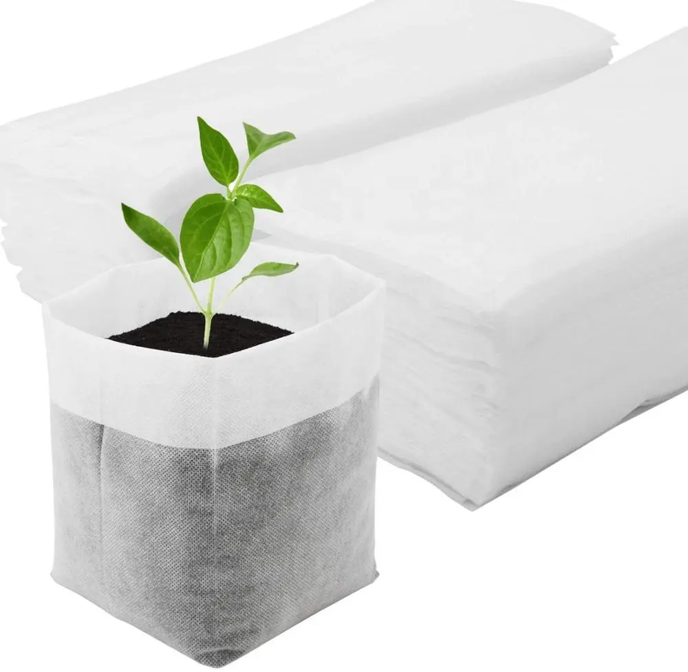 Non woven Seed Raising Bag Biodegradable Eco Friendly Nursery Pots Small Plant Grow Bags Non woven Fabrics Garden Supply