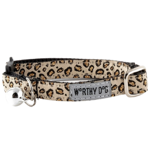 The Worthy Dog Cheetah Tan Cat Collar