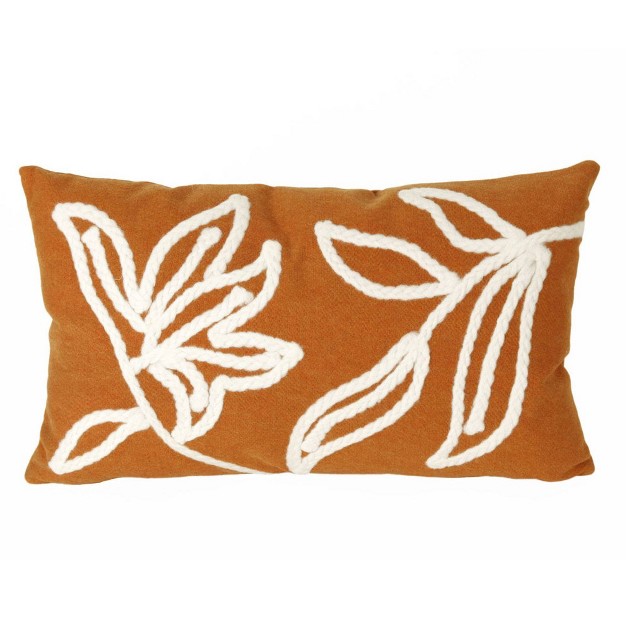 Oversize Lumbar Throw Pillow Orange Liora Manne