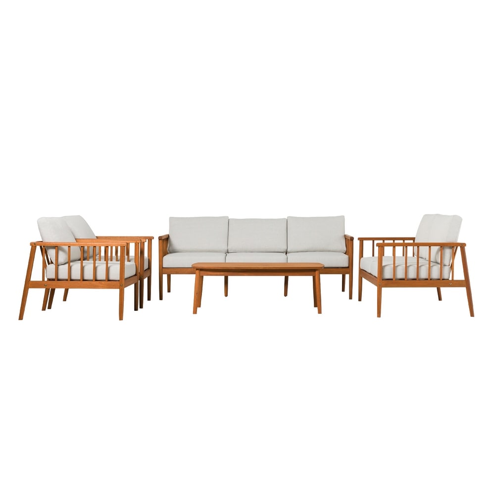 Middlebrook 5 Piece Modern Solid Wood Patio Set