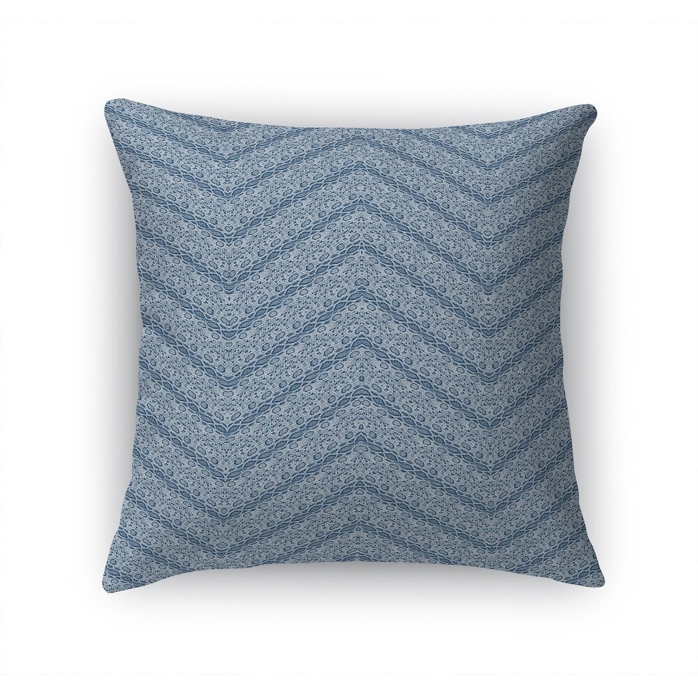 CHEVRON SNAKE BLUE Accent Pillow by Kavka Designs