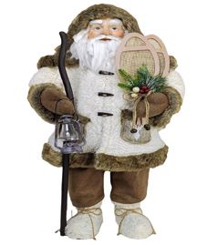 3 FT Winter Chalet Santa With Snow Shoe